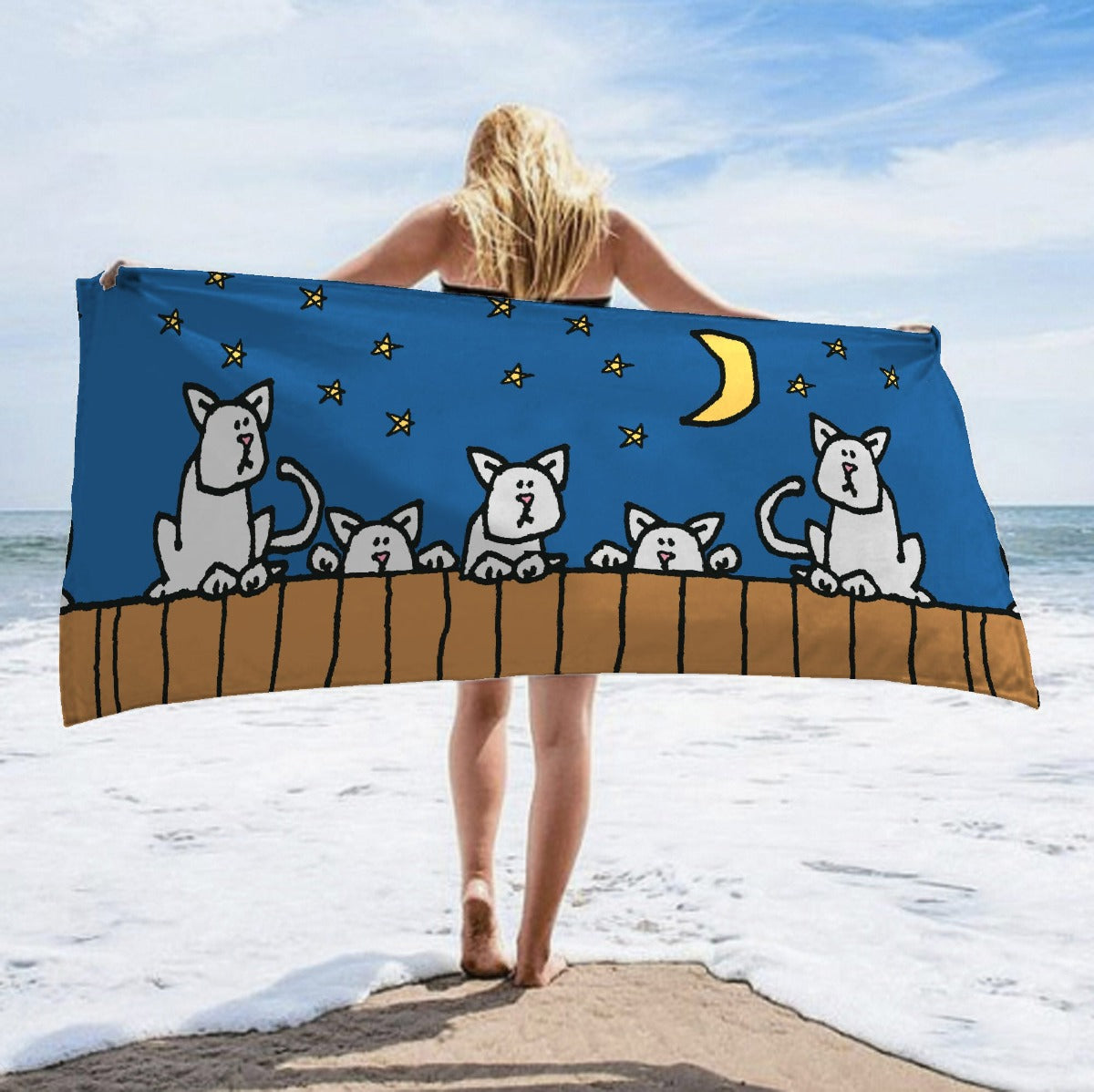 Beach towel - Urban / Street Art - Girl with heart