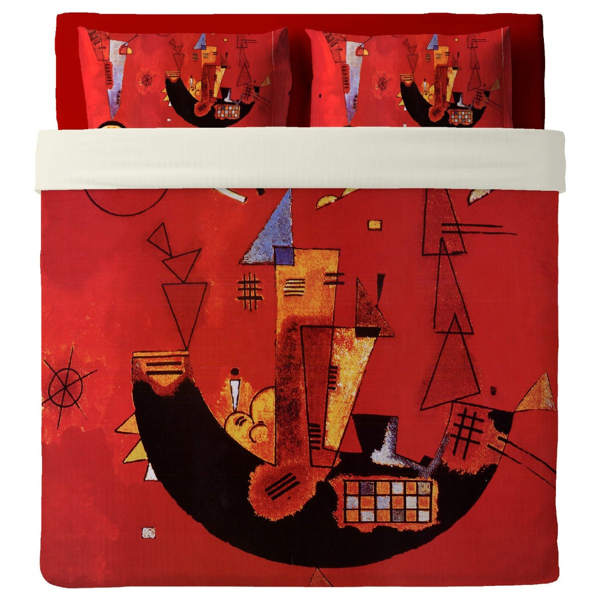 Lenzuolo Copriletto con federe   Kandinskj - Red Universe