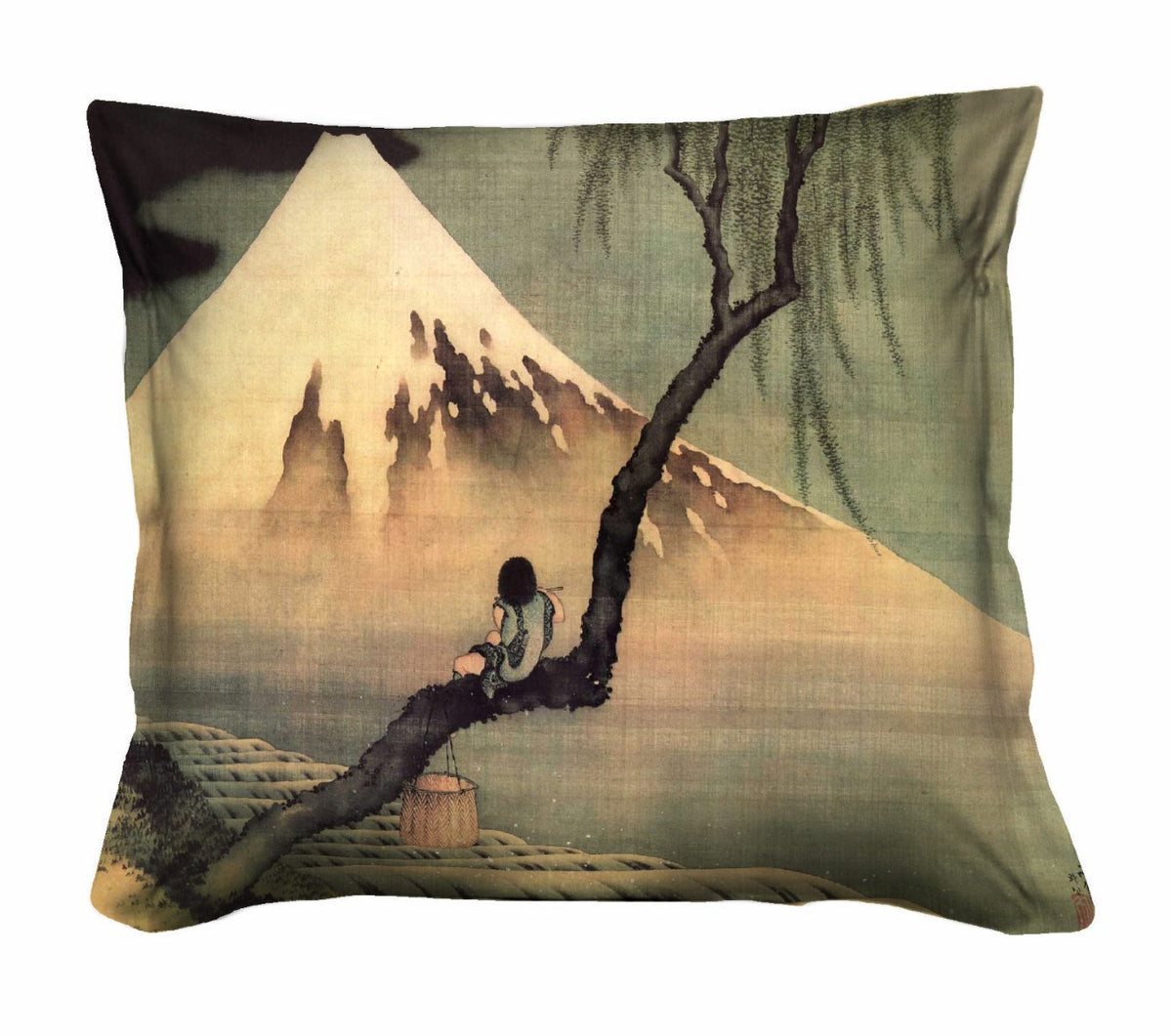 Cuscino Arredo 40x40cm   Hokusai   Boy on a tree