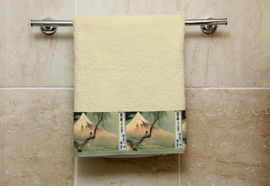 Shower towel - HOKUSAI - BOY ON A TREE
