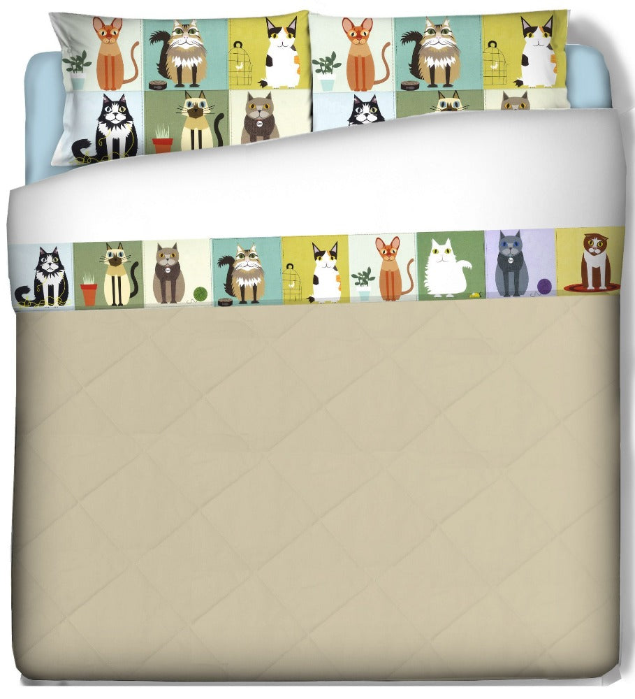 Sheets with pillowcases - Cats-Brotherhood