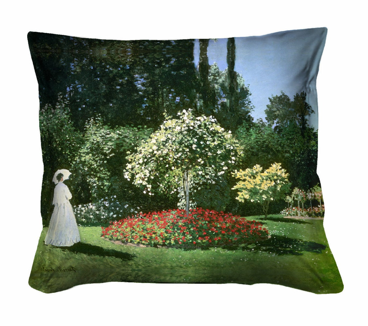 Cuscino Arredo 40x40cm   Monet- Signora in giardino