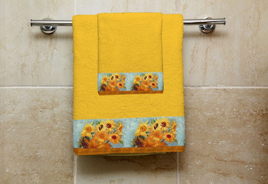 Set 1 Towel + 1 Guest - VAN GOGH - GIRASOLI