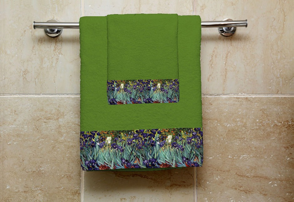 Set 1 Asciugamano+ 1 Ospite - VAN GOGH - IRIS