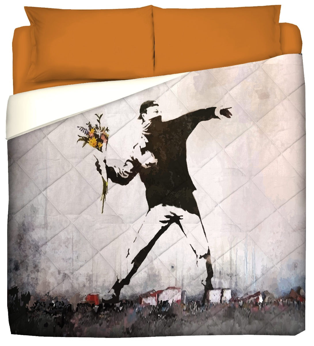 Light quilt - Street art - The flower thrower
