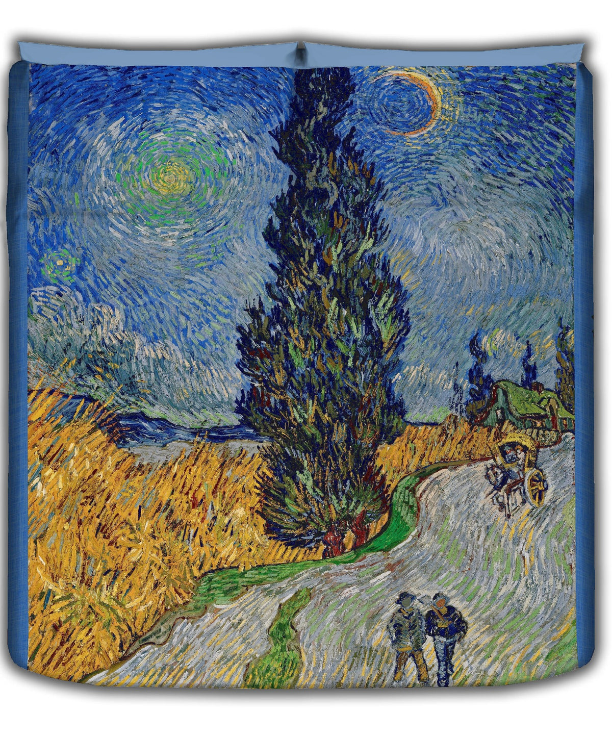 Mezzero - Telo Arredo   Van Gogh-Sentiero di notte con cipressi