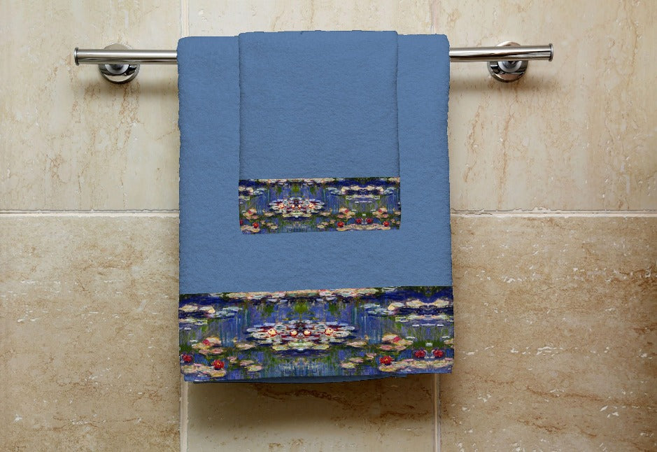 Set 1 Towel + 1 Guest - MONET - NINFEE
