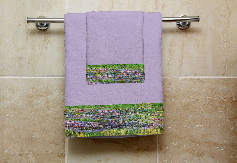 Set 1 Towel + 1 Guest - MONET - JAPANESE BRIDGE