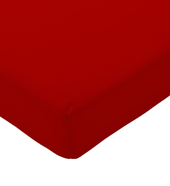 Lenzuolo angoli per lettino / culla - Tinta unita Rosso
