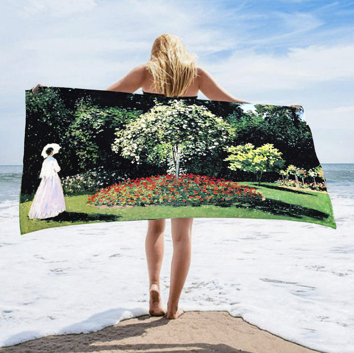 Beach towel - MONET - POPPY FIELD