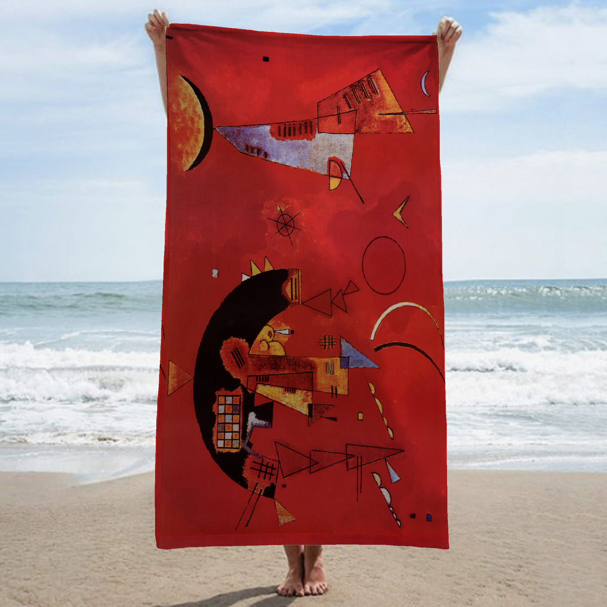 Beach Towel - Kandinsky - In Blue