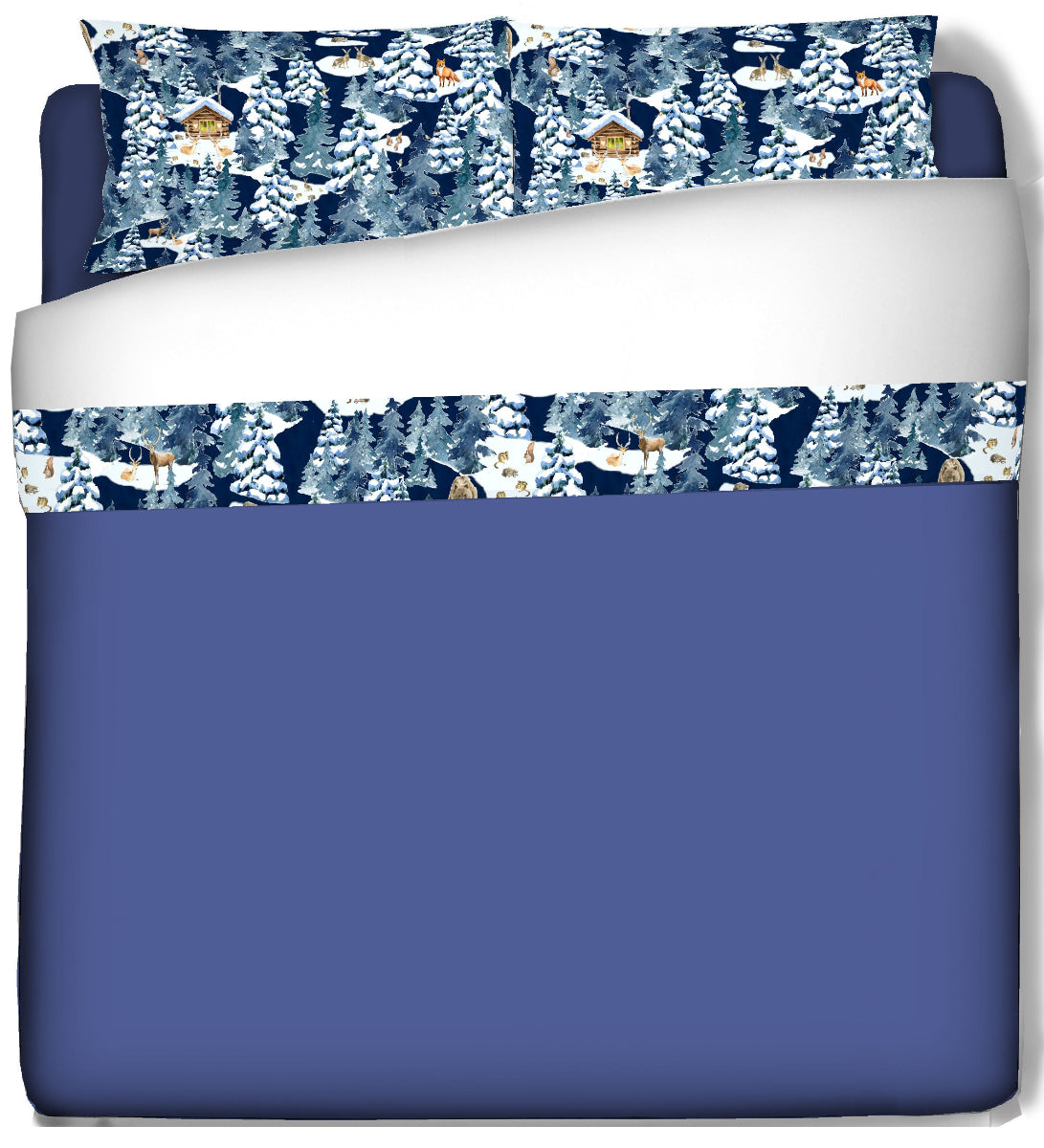 Lenzuola con federe - Funny Bed - BOSCO D'INVERNO