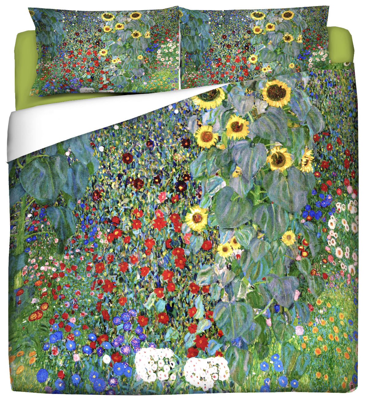 Copripiumino con federe - Klimt - Giardino con Girasoli