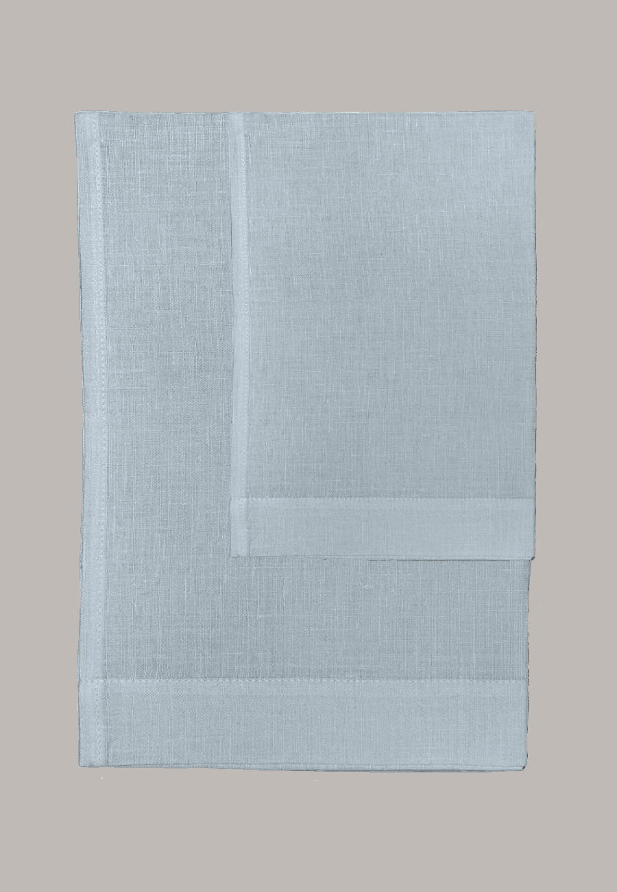 Set Asciugamano + Ospite  PURO LINO  Celeste Igloo