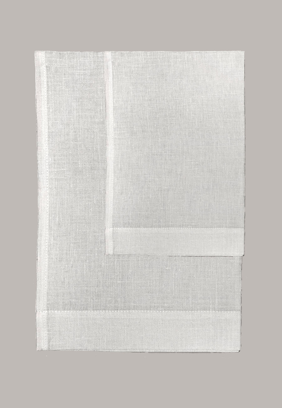 Set Asciugamano + Ospite  PURO LINO  Bianco