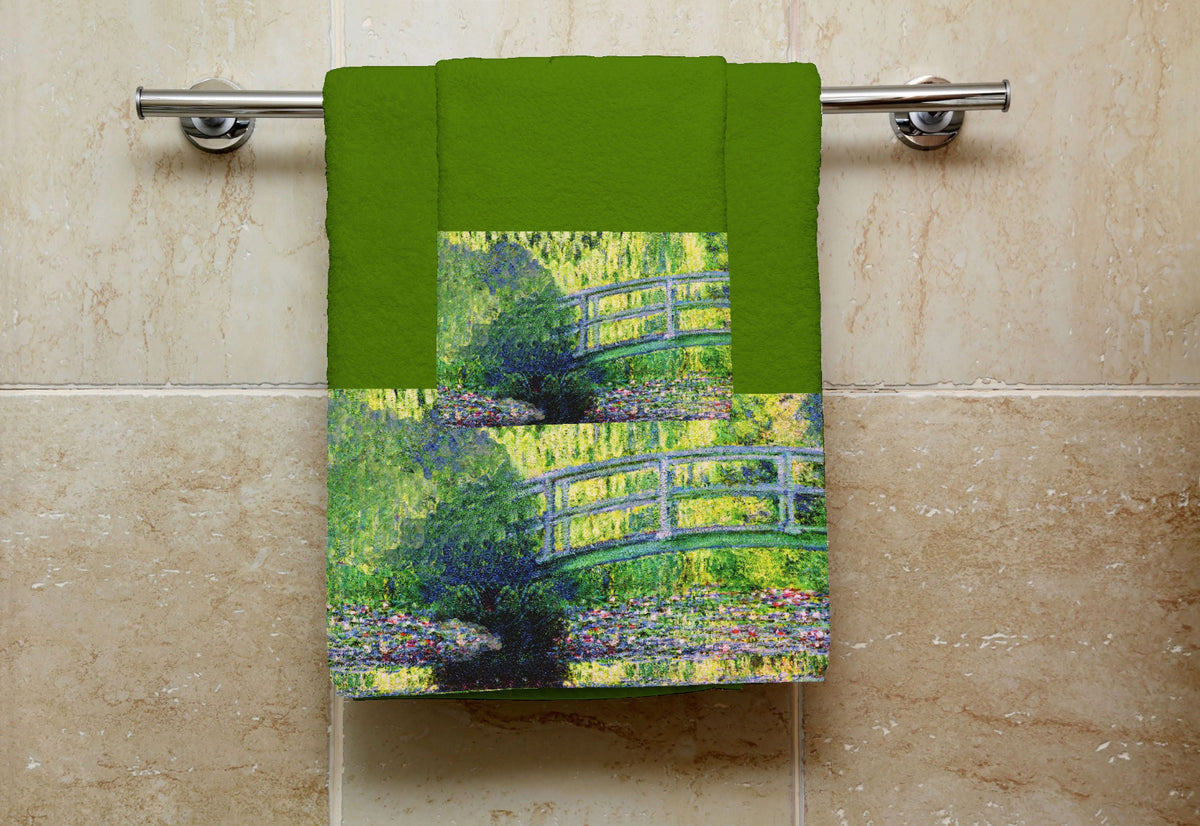 Set 1 Asciugamano+ 1 Ospite - MONET - PONTE GIAPPONESE