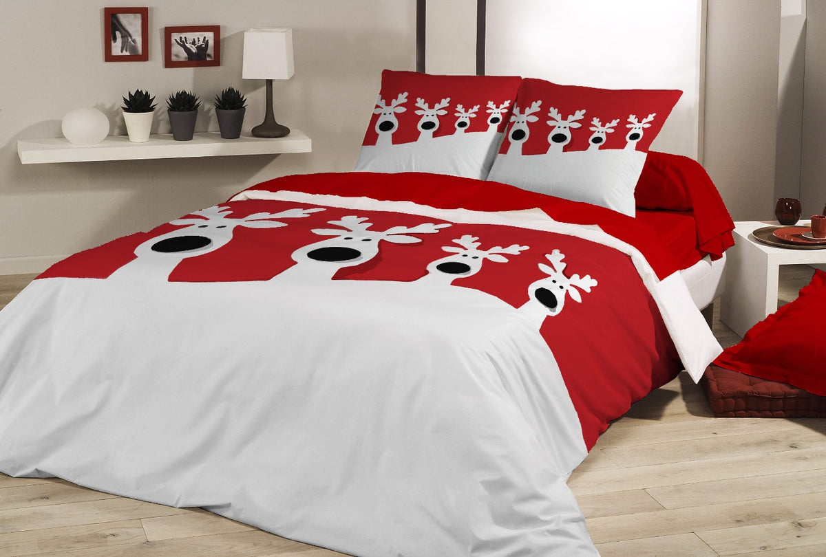 Duvet cover with pillowcases - CURIOUS REINDEER