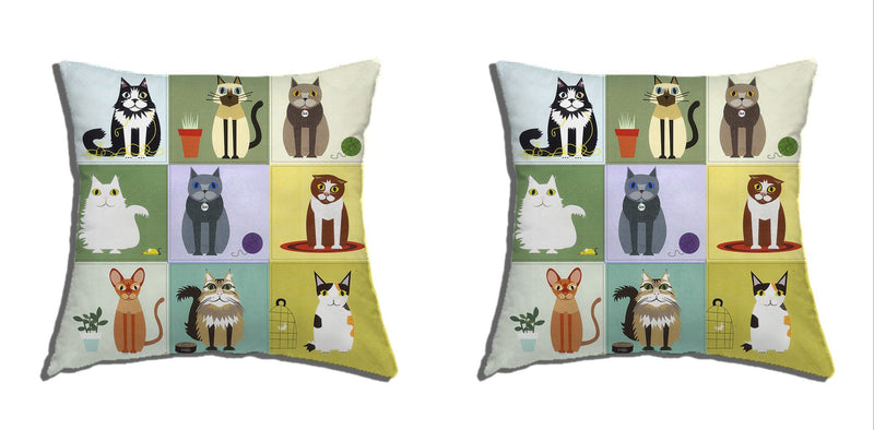 Coppia Fodere per Cuscino Arredo - Gatti-Brotherhood