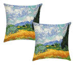 Pair of Cushion Covers for Furniture - Van Gogh-Campo di Grano