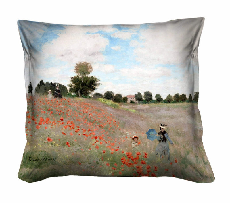 Decorative Cushion 40x40cm Monet Poppy Field