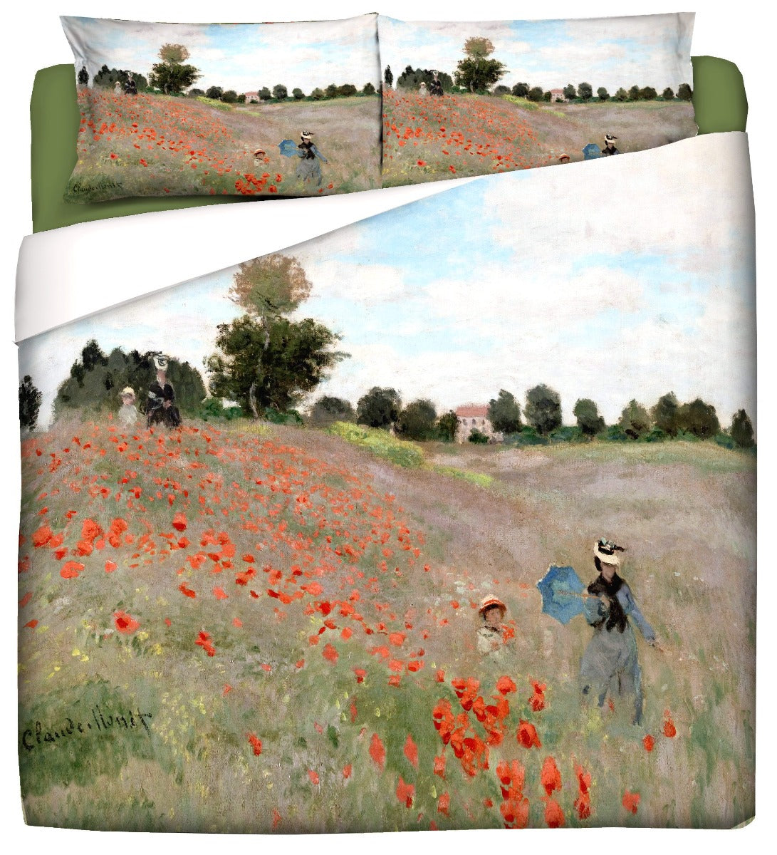 Duvet cover with pillowcases - Monet - Poppy field