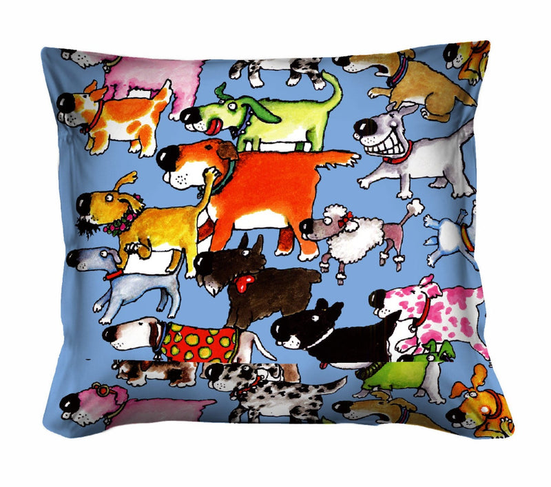 Coppia Fodere per Cuscino Arredo - Funny Bed - Cani Strani