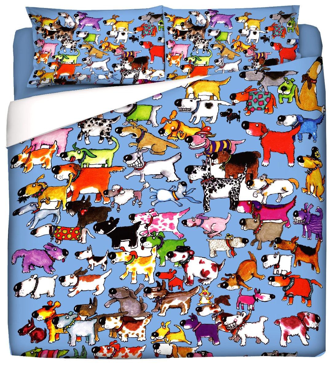 Duvet cover with pillowcases - Funny Bed - Strange Dogs