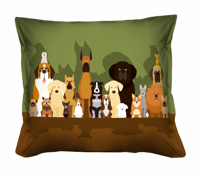 Decorative Pillow 40x40cm - Funny Bed - Strange Dogs