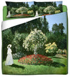 Copripiumino con federe - Monet -Signora in giardino