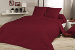 Duvet cover with pillowcases - Solid Color Bordeaux