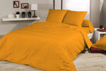 Duvet cover with pillowcases - Ocher Solid Color