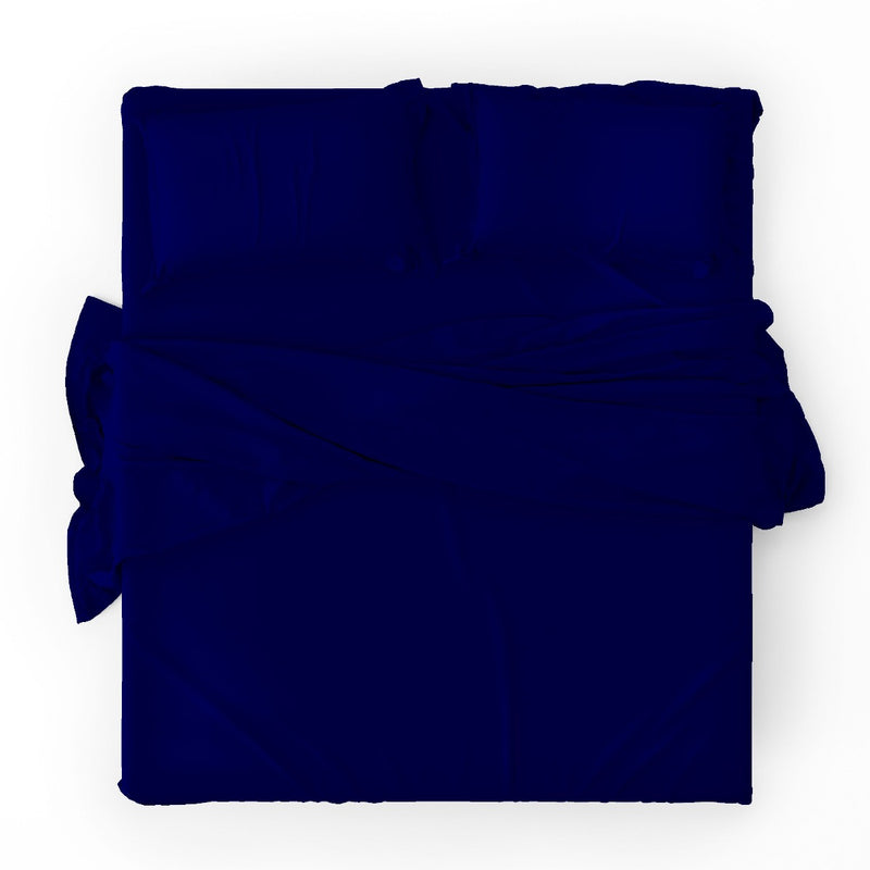 Duvet cover with pillowcases - Solid Color Midnight Blue