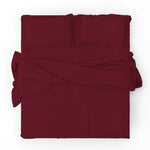 Copripiumino con federe - Tinta Unita Bordeaux
