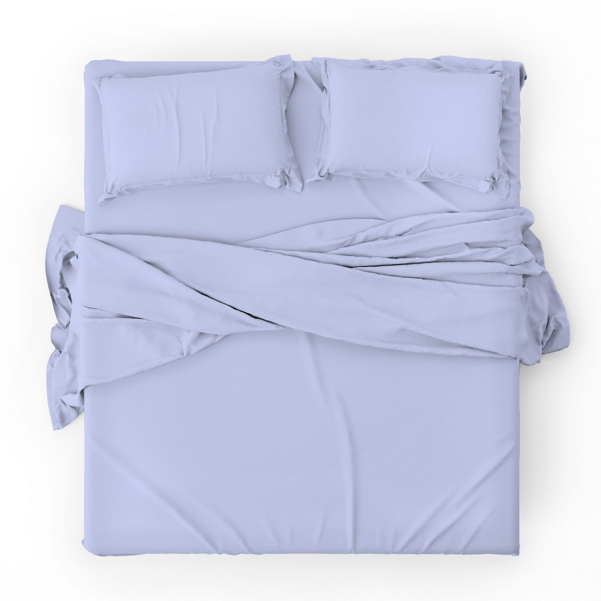 Duvet cover with pillowcases - Light Blue Solid Color