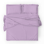Duvet cover with pillowcases - Solid Color Lilac