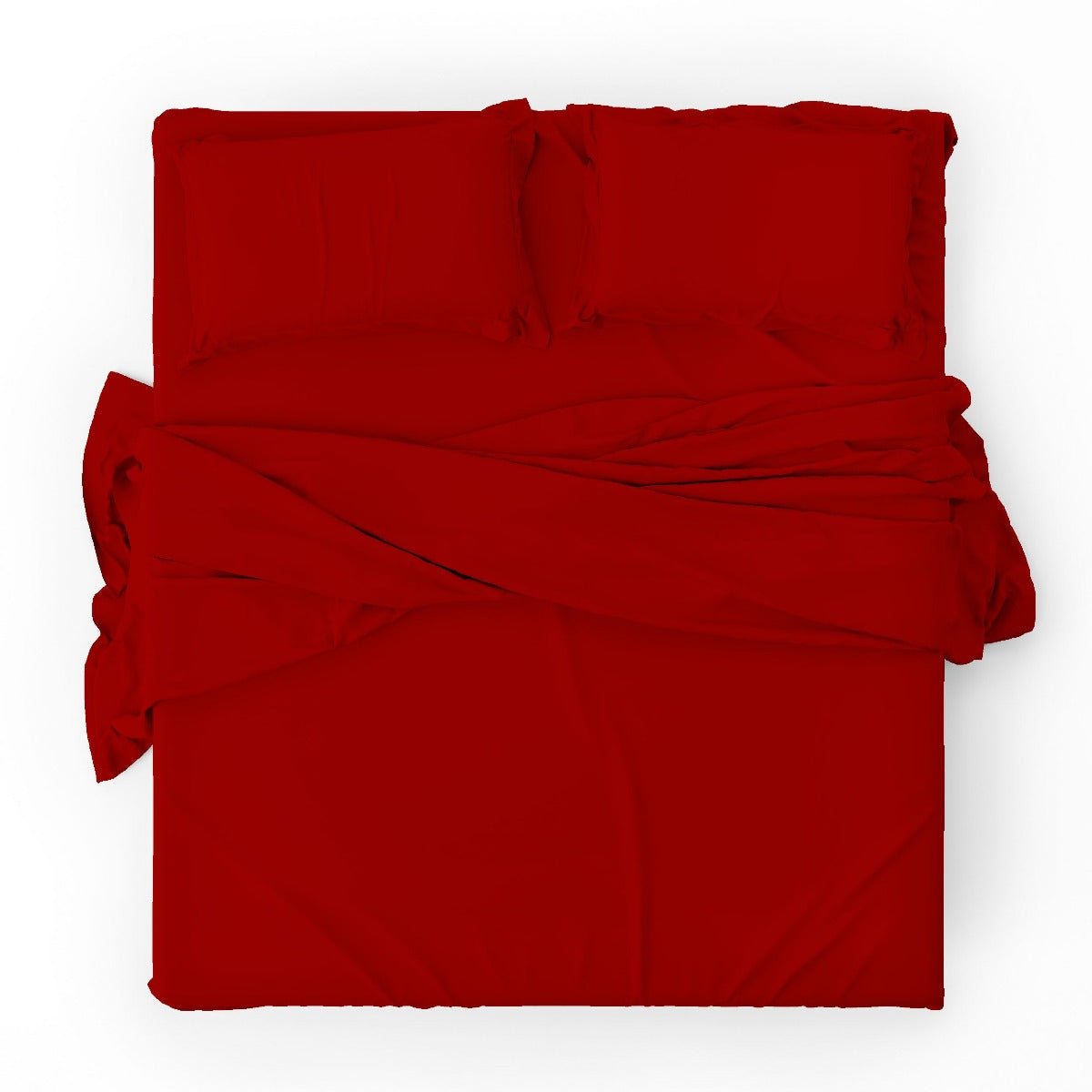 Duvet cover with pillowcases - Solid Color Red