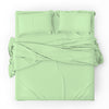 Duvet cover with pillowcases - Plain Green Water