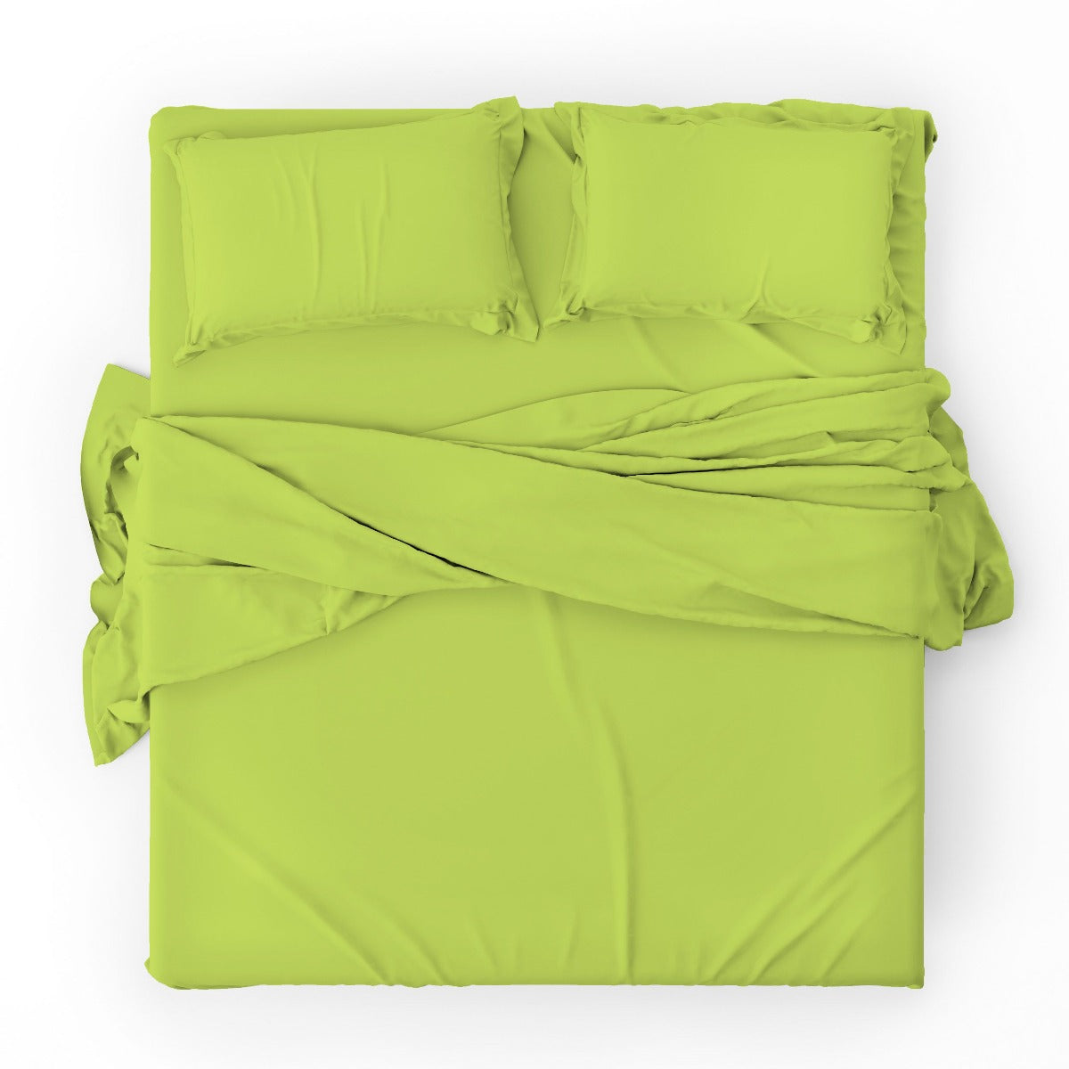 Duvet cover with pillowcases - Plain Apple Green