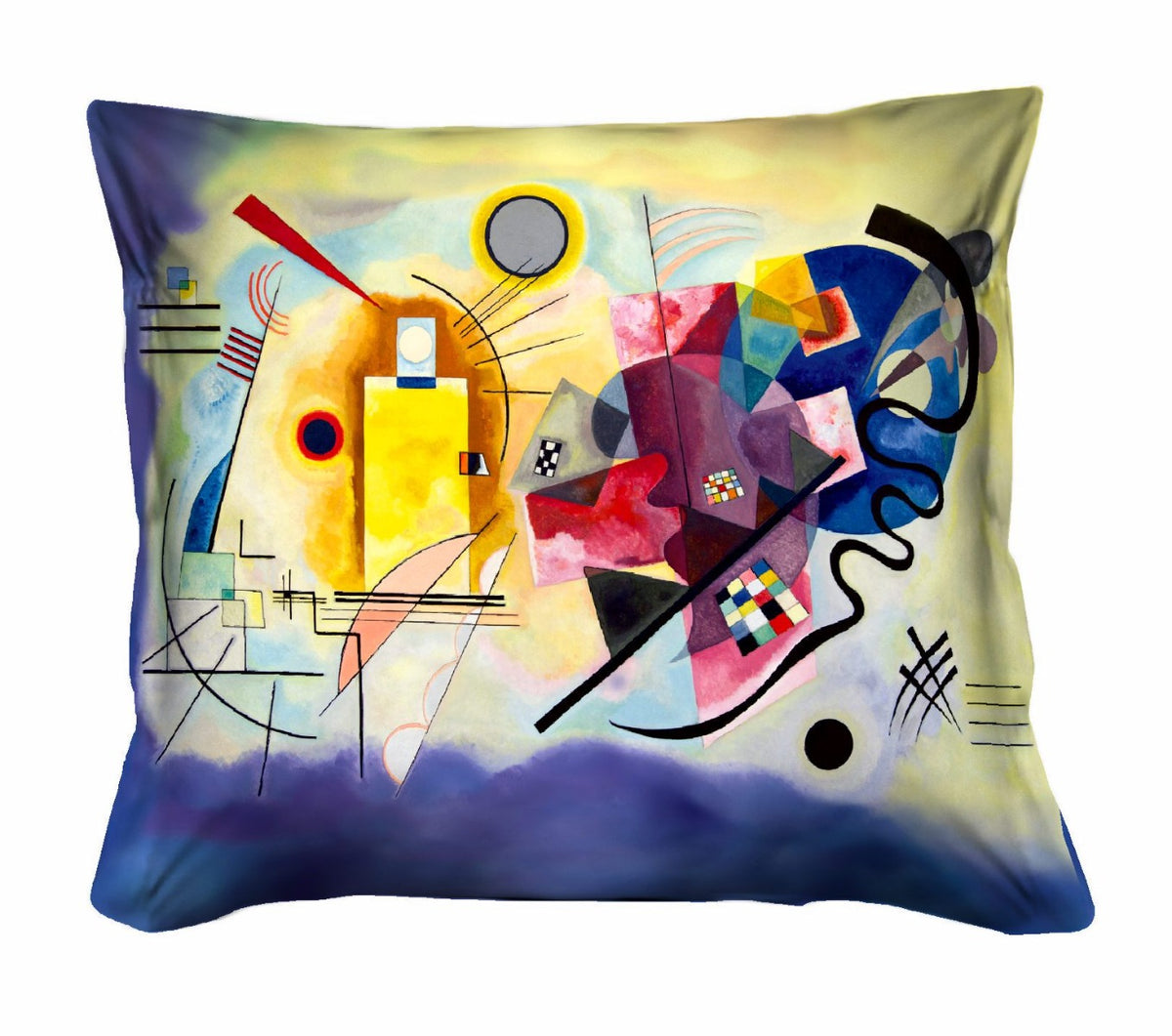 Couple Cushion Covers - Kandinsky - Yellow Red Blue