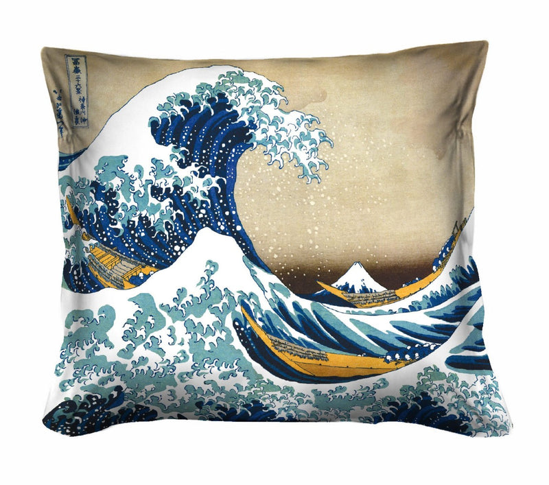 Coppia Fodere per Cuscino Arredo - Hokusai-La grande onda di Kanagawa