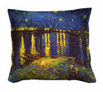 Coppia Fodere per Cuscino Arredo - Van Gogh-Notte Stellata sul Rodano