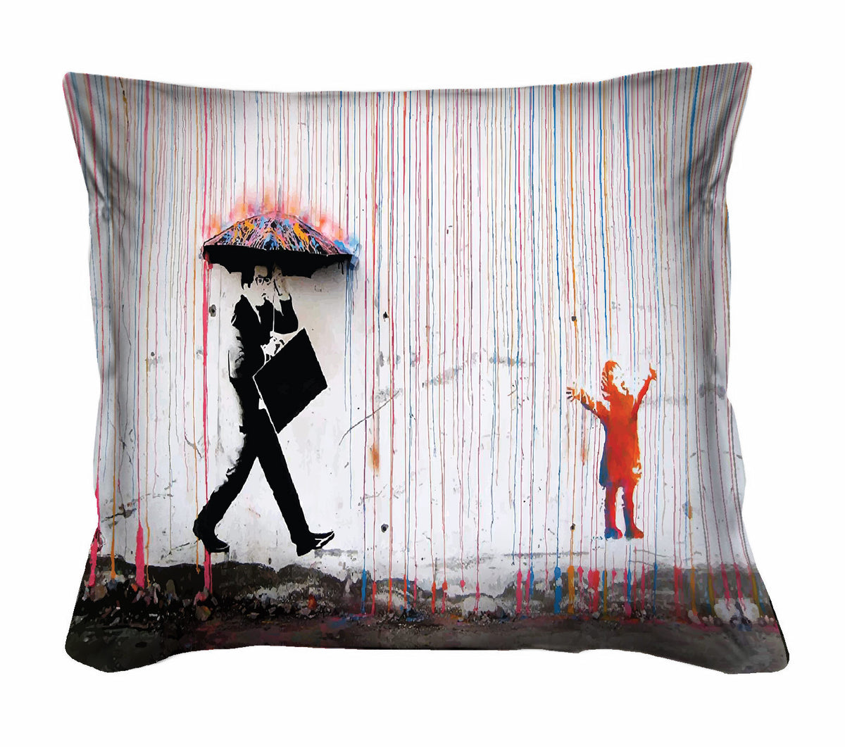 Decorative cushion 40x40cm - Colored rain