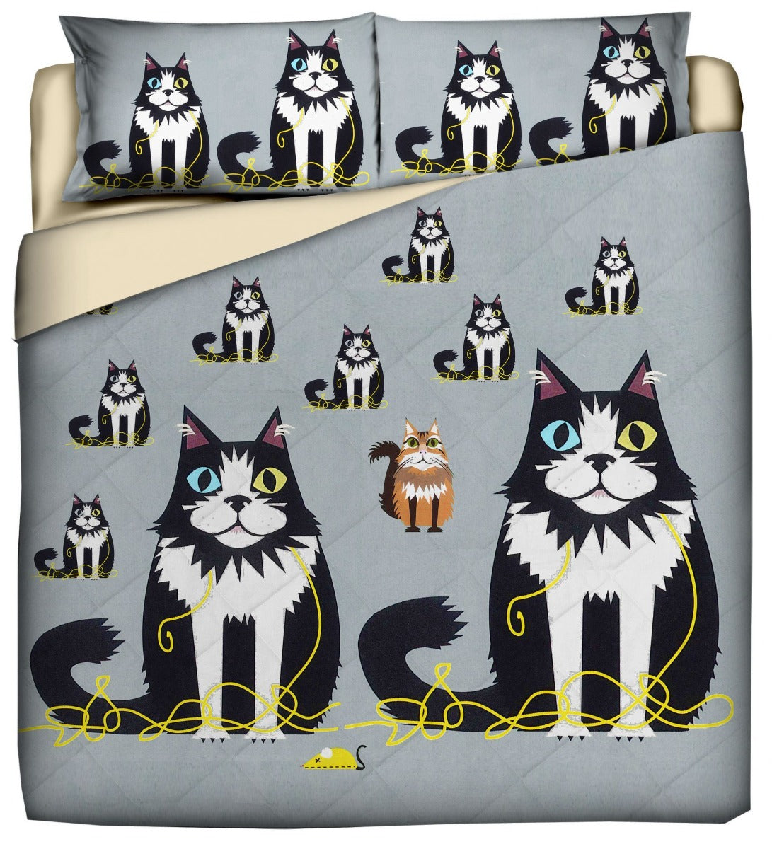 Winter Quilt - Cats-Happy Family