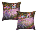 Pair of Cushion Covers - Monet-Garden of the artist