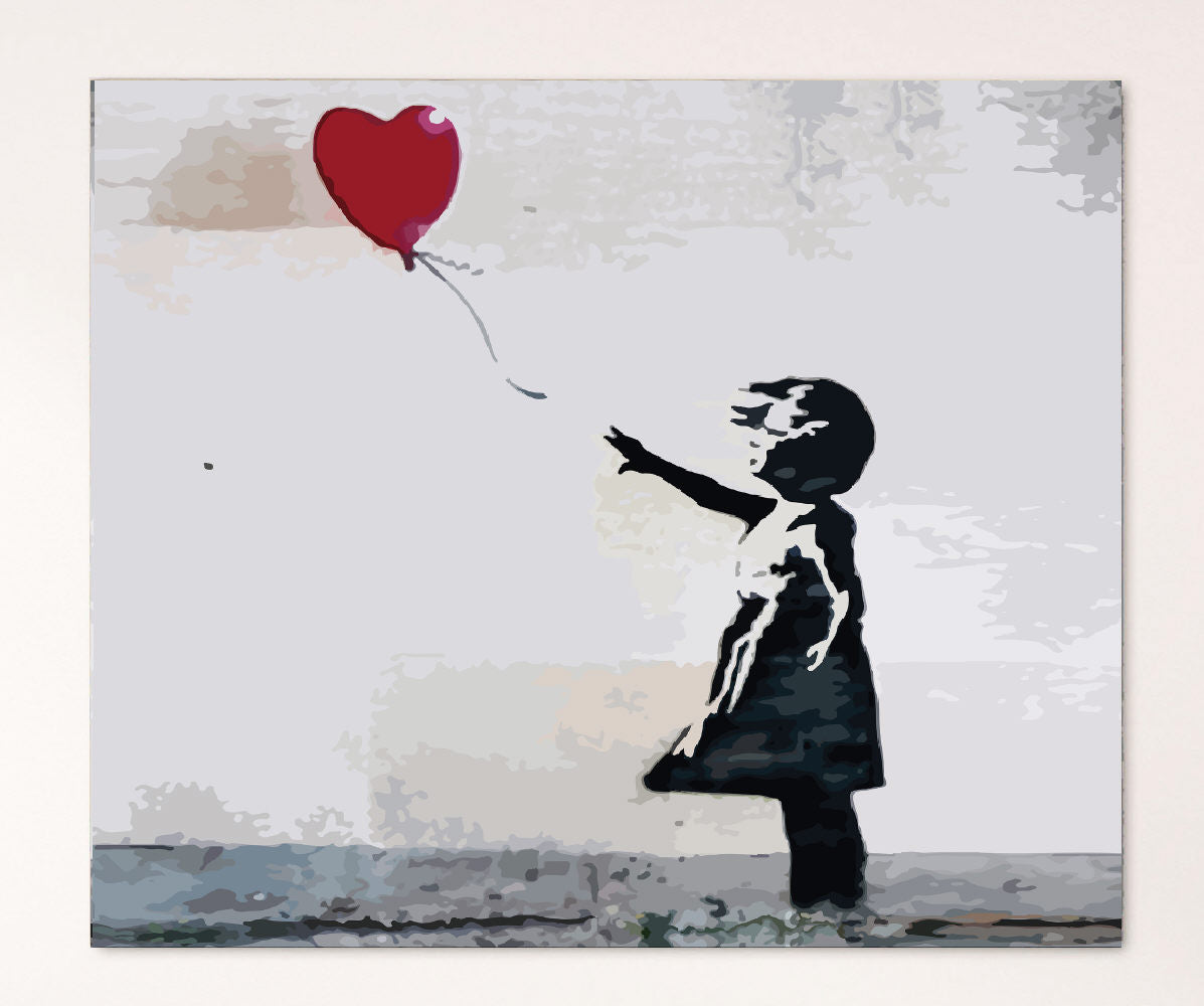 Pannello Arredo - Girl with love ballon
