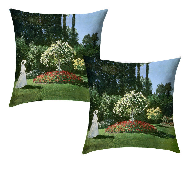 Couple Cushion Covers Monet Poppy Field