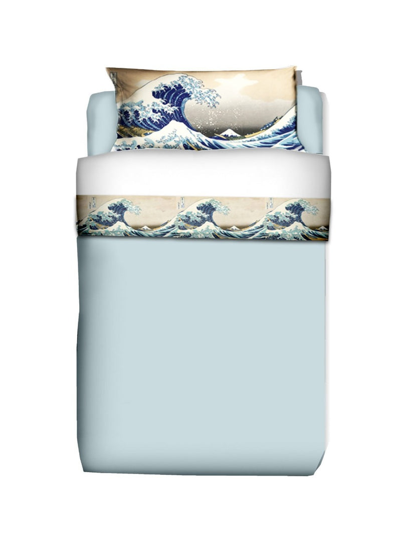 Lenzuola con federe - Hokusai-La grande onda di Kanagawa