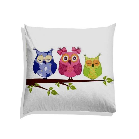 Decorative Cushion 40x40cm - Owls in a row