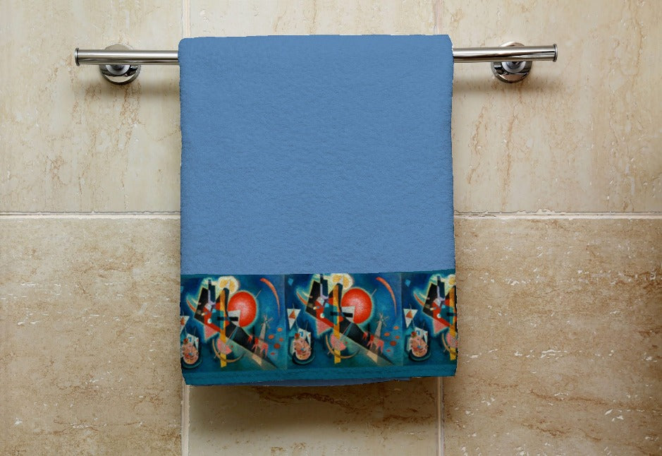 Shower towel - KANDINSKY - IN BLUE