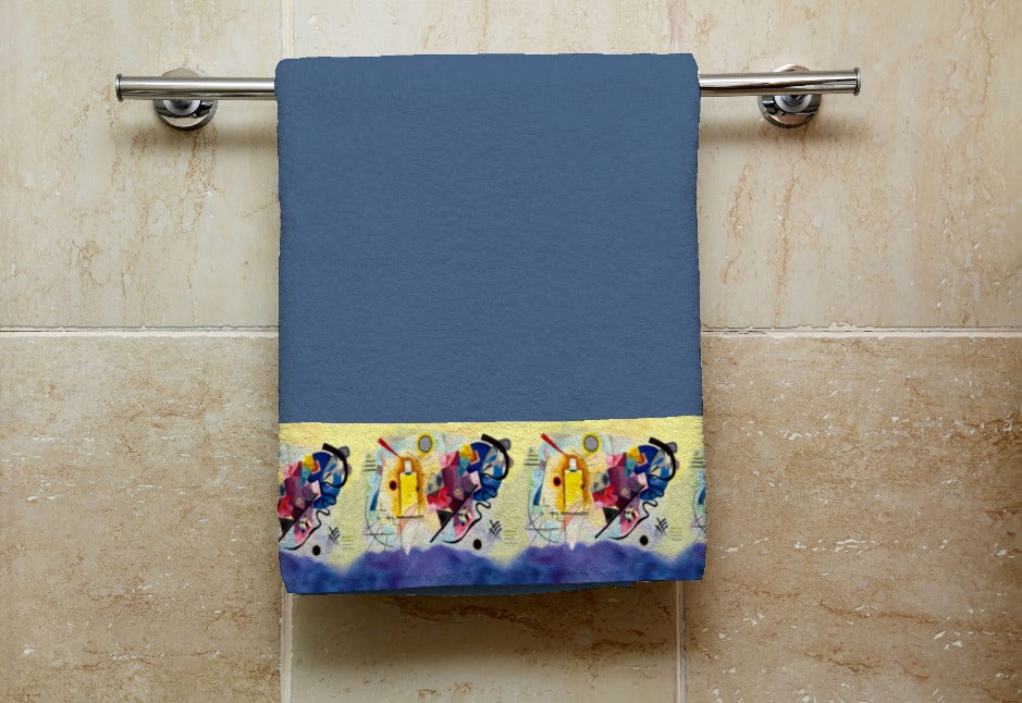 Shower towel - KANDINSKY - YELLOW RED BLUE